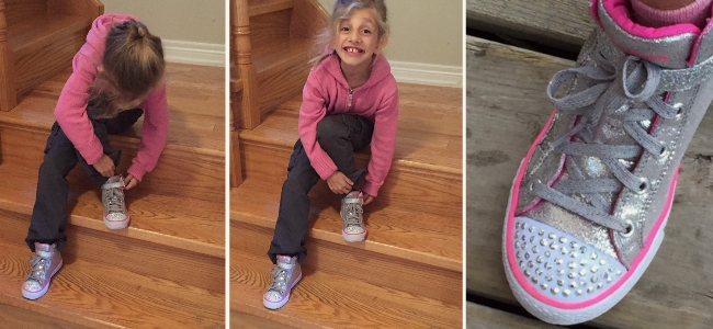 The Look Of Big Girl Shoes WITHOUT Having To Tie Laces!