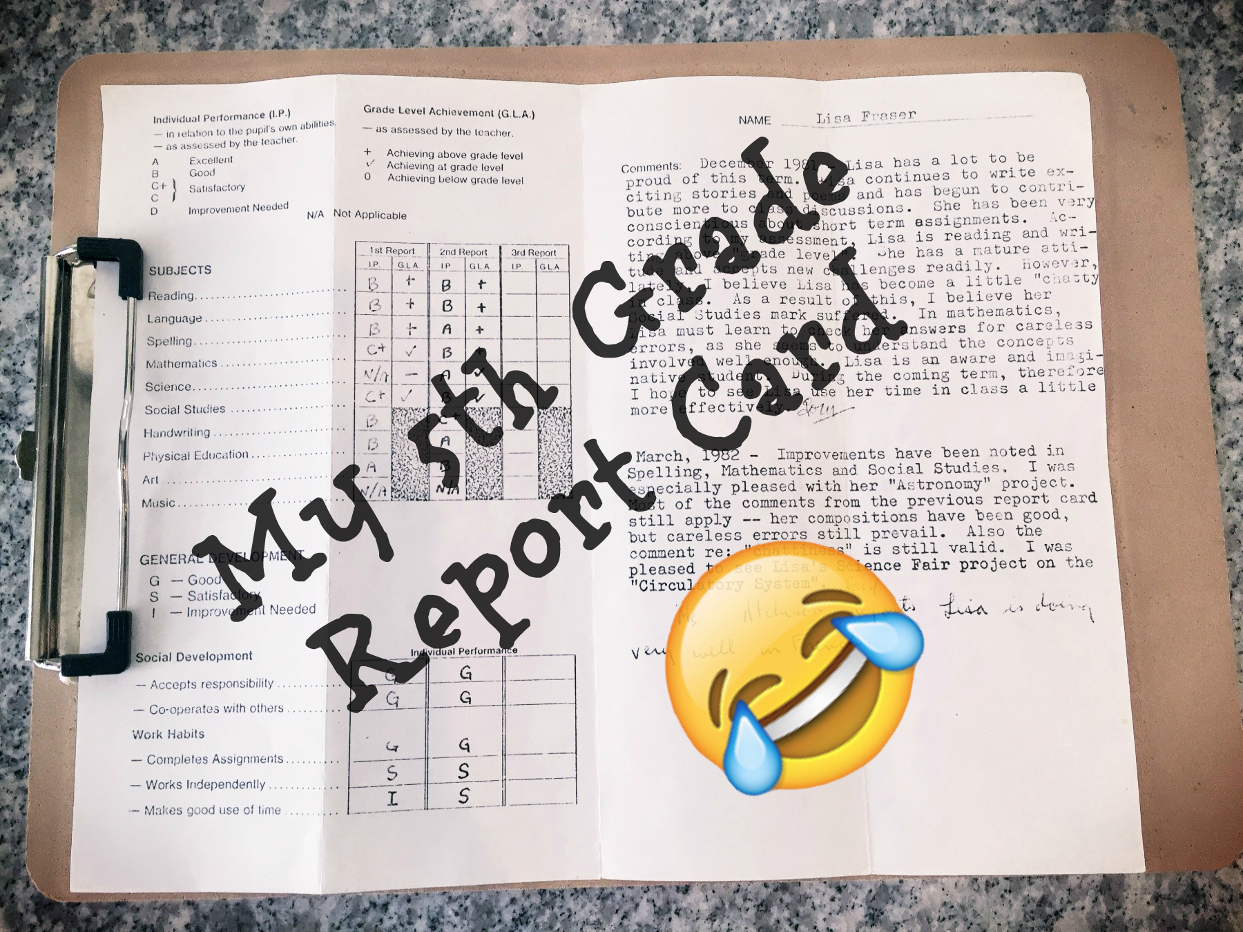 Childhood Report Card Comments Still Stand Today